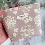 保冷ポーチ　中サイズ　アジサイ　あじさい　紫陽花　ピンク　くすみピンク