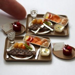 ミニチュア　ビーフステーキ　洋食セット