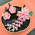 桃の花♡七五三の髪飾り☆ピンク☆3歳