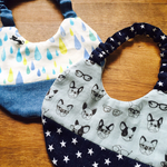 ブルドッグ×デニムスター 猫しずく×デニム シュシュゴムスタイ