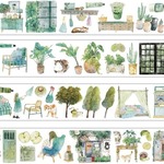 ★6月新入荷★[丁丁DingDing] [DD-072] A56 緑意 ダイカットマットPETテープ 切り売り(約6cm x 166cm)
