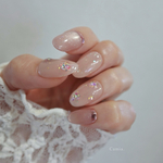 hologram🌸 バブルホロネイル バブルマグ  ピンクネイル 透明感 キラキラ