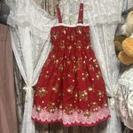 ⑤①①大きいサイズ＊LL〜6Lほど＊いちご柄ワンピース