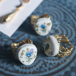青薔薇と星の海 リング【受注生産】【マーメイドブルー展限定品】