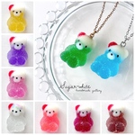 sugar candy bear ✵ シュガーキャンディベアのシンプルネックレス  全9種《 cream soda collection 》    ⛓️ ステンレス製チェーン45cm・カラー選べます