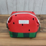 ガバッと開くワイヤーポーチ　すいか 🍉レッド