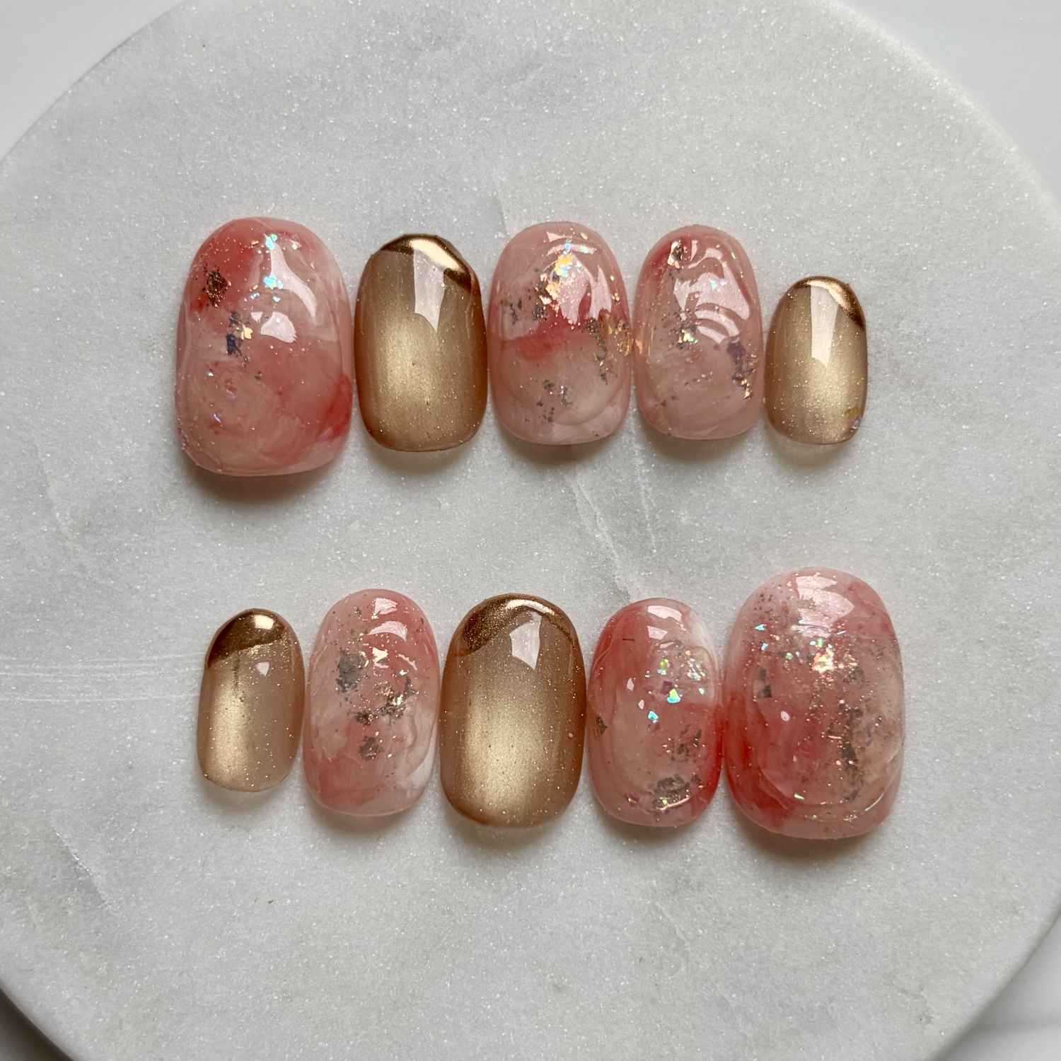 ローズネビュラ ピンクマグネット大人ニュアンスネイル - witnail_tips