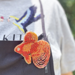 【ビーズ刺繍】ゆらゆら金魚　帯留めorブローチ