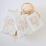 3sizeカラビナセット 深さ7cm　ポーチ　インド刺繍リボン