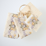 3sizeカラビナセット 深さ7cm　ポーチ　インド刺繍リボン