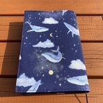 四六判ソフトカバー用♪ブックカバー★星空くじら☆くじら★宇宙