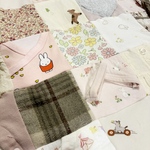 【モニター価格7/15まで】ベビー服リメイクブランケット　ベビー服リメイク　子供服リメイク　パッチワークブランケット　1歳誕生日