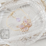 紫陽花色の蝶のブレスレット（bracelet of butterfly〜rain  flower〜）