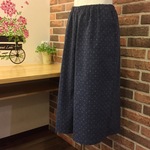ドット柄コーデュロイ ガウチョパンツ