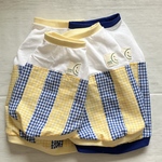 信歩様専用　タンクトップ　チェック　黄色　接触冷感　UVカット　切り替え　男の子　犬　犬服　Lサイズ