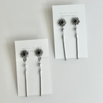 黒ひまわりのearring/pierce