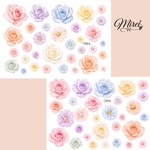 《サマーギンガムガール》　お花コラージュシートセット🌼コラージュ素材 Mireiオリジナル　ガーリー　フレンチガーリー　手帳デコ