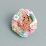 刺繍ブローチ★野ネズミ