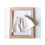 単品②白ギャザースカート♡おめかしわんこドール用お着替え服　(MII WOOL)