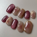 ほわほわ𝕤𝕥𝕣𝕒𝕨𝕓𝕖𝕣𝕣𝕪 ﾈｲﾙﾁｯﾌﾟ/  冬ネイル ゴールドネイル ホワイトネイル マグネットネイル ニュアンスネイル ピンクネイル バレンタインネイル