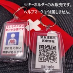 情報アクセスQRコード付き補助キーホルダー(18)目に見えない障害があります