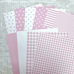 【3時間限定100円引き】新作　５０枚 　ピンク×ホワイトのデザインペーパー　A4　mixpink