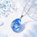 【空を持ち歩く】空レジンネックレス｜雲入り｜金属アレルギー対応　サージカル　ステンレス プレゼント  ペンダント  リゾート