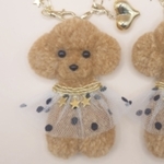 Ｍ様専用　ゴールドスター＆ハート♡星降るトイプードルのバッグチャーム