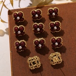   「#S30952」新作 ビーズ　フラワー　ピアス金具✴︎2個セット