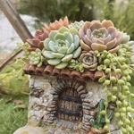 ⁠【matsudx様 専用ページ】モルタルデコ鉢（地中海・メキシコ風 赤瓦と石畳）⁠
