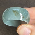 本翡翠指輪　リング　レア品　無含浸　無着色　太め　天然石