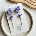 💙💜☔️揺れる紫陽花ピアス