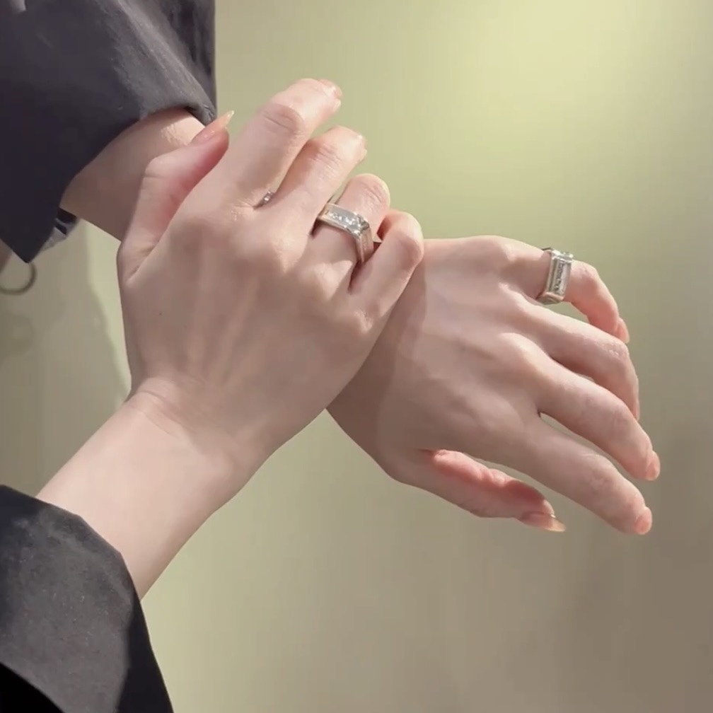 希少【TIFFANY&CO.】【7-8号 】2660 T&CO 1837スクエアリング