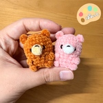 【みにまるzoo】くまさんのあみぐるみ【キーホルダー対応可】
