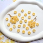 オリジナル新作★たんぽぽ　ひまわり　黄花コスモス　菊　お花のアセテートパーツ　イエロー