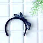22cm 1/6 ドール用 リボンカチューシャ 【ネイビー】