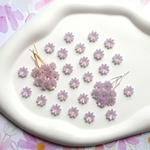 オリジナル作品★コスモス　菊　デイジー　お花のアセテートパーツ　ピンクパープル