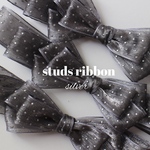 studs ribbon silver