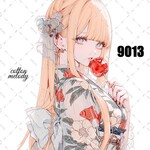 original sticker « no.9013 »     //     人物ステッカー オリジナルステッカー オリジナル人物ステッカー ステッカー cotton melody