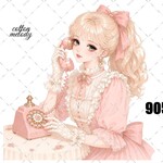original sticker « no.9054 »     //     人物ステッカー オリジナルステッカー オリジナル人物ステッカー ステッカー cotton melody