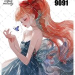 original sticker « no.9091 »     //     人物ステッカー オリジナルステッカー オリジナル人物ステッカー ステッカー cotton melody