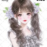original sticker « no.9136 »     //     人物ステッカー オリジナルステッカー オリジナル人物ステッカー ステッカー cotton melody