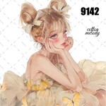 original sticker « no.9142 »     //     人物ステッカー オリジナルステッカー オリジナル人物ステッカー ステッカー cotton melody