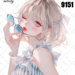 original sticker « no.9151 »     //     人物ステッカー オリジナルステッカー オリジナル人物ステッカー ステッカー cotton melody