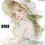 original sticker « no.9154 »     //     人物ステッカー オリジナルステッカー オリジナル人物ステッカー ステッカー cotton melody