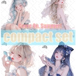 【Come On, Summer!】compact set / 25種類各3枚 / cotton melody / 人物ステッカー / 夏モチーフイラスト 【単品同時販売】