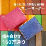 【まつこ様】カードが簡単に取り出せるL字ファスナー財布（カラーカスタマイズ）