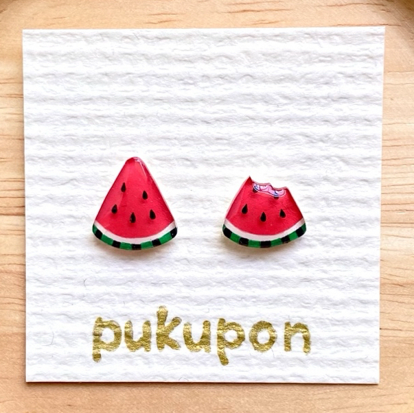 すいかコアラのセット ピアス/イヤリング/キッズイヤリング - PUKU