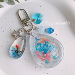 金魚の雫‪💧‬シェイカーレジンキーホルダー  