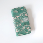 【受注製作】smile flower ピンクベージュ 手帳型スマホケース ミナペルホネン 